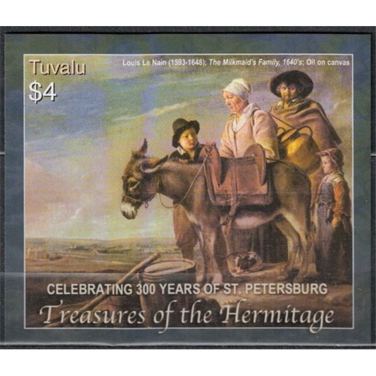 TUVALU 2004 Hermitage 1 BF MNH**