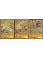 TUVALU 2002 Japanese art 3 BF MNH**