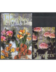 TUVALU 2003 Flore, Flowers 4v + 1 BF MNH**
