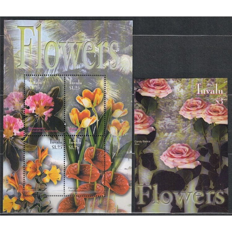 TUVALU 2003 Flore, Flowers 4v + 1 s/s MNH**