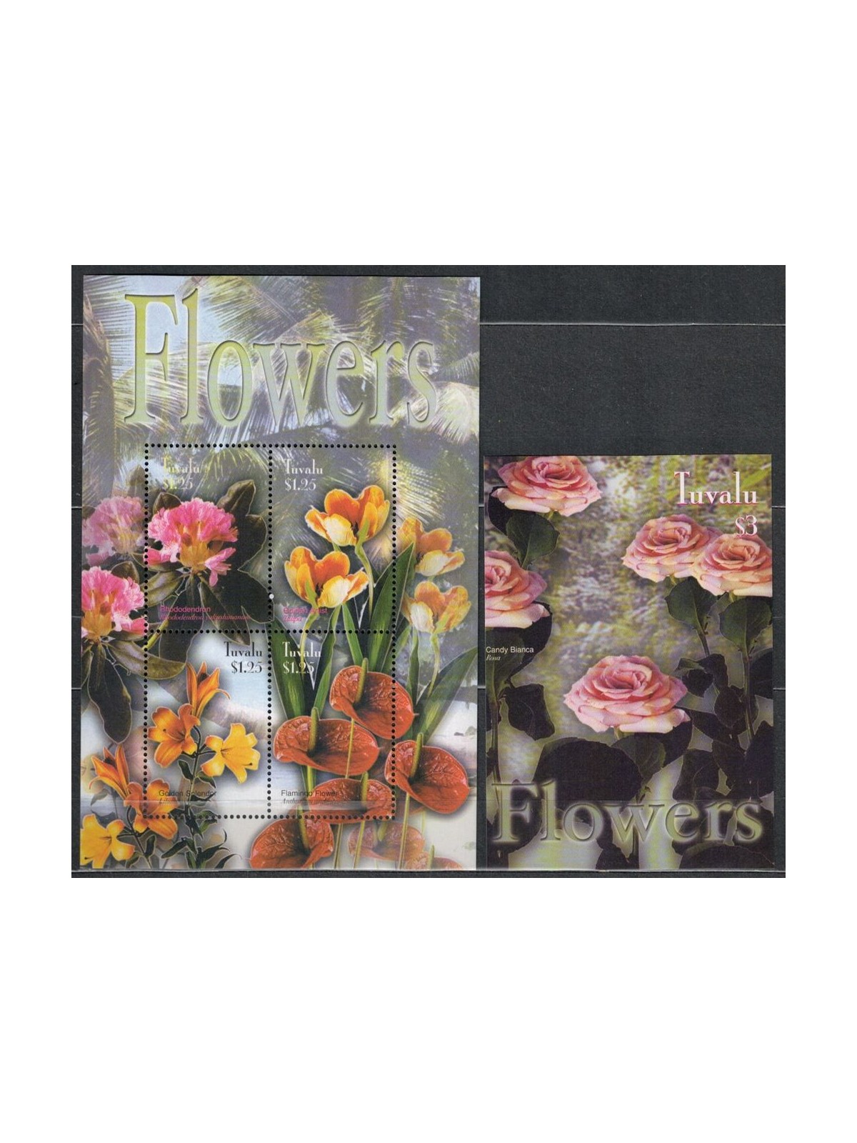 TUVALU 2003 Flore, Flowers 4v + 1 BF MNH**