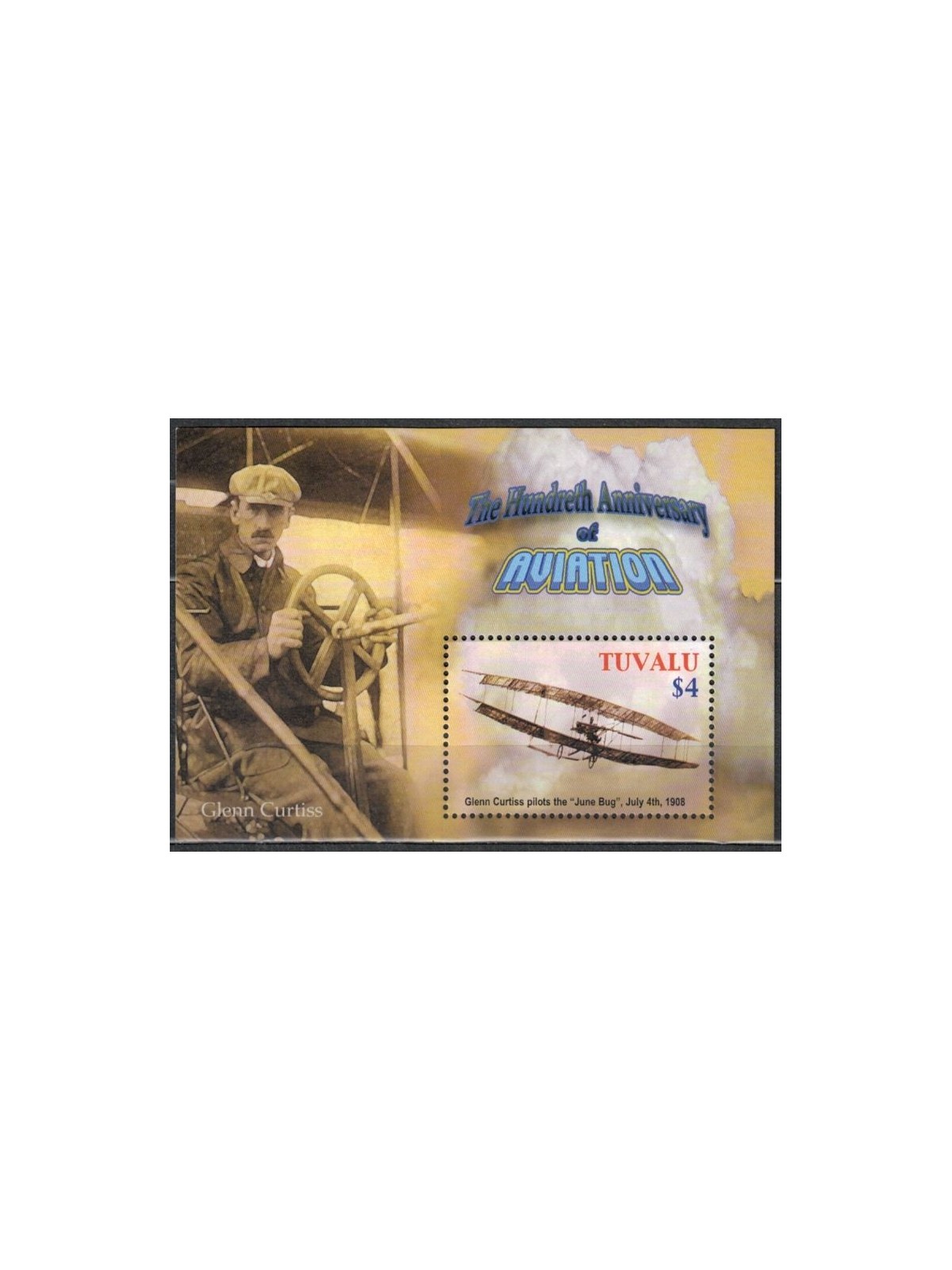 TUVALU 2003 Glenn Curtis 1 BF MNH**