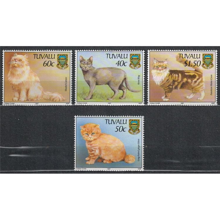 TUVALU 1997 Cats 4v MNH**