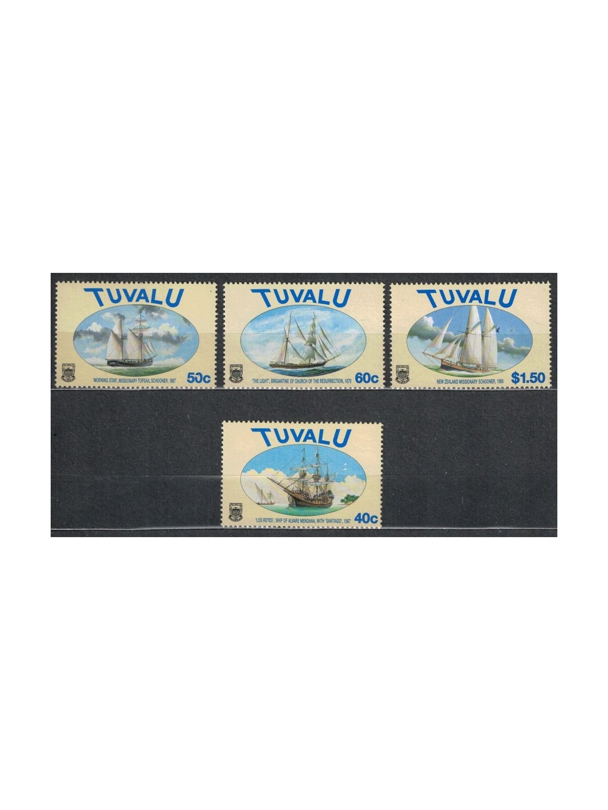 TUVALU 1998 Sailing ships 4v MNH**