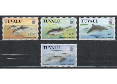 TUVALU 1998 Whales 4v MNH**
