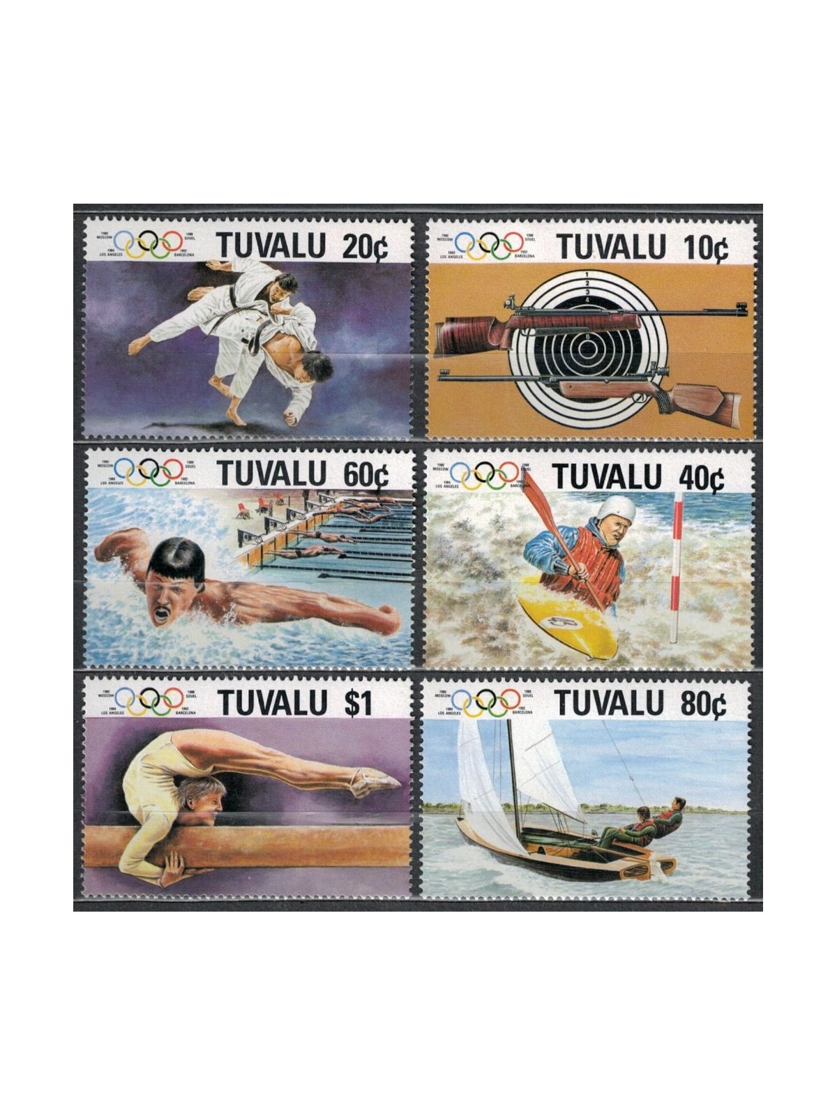 TUVALU 1988 Olympic Games Seoul 6v MNH**