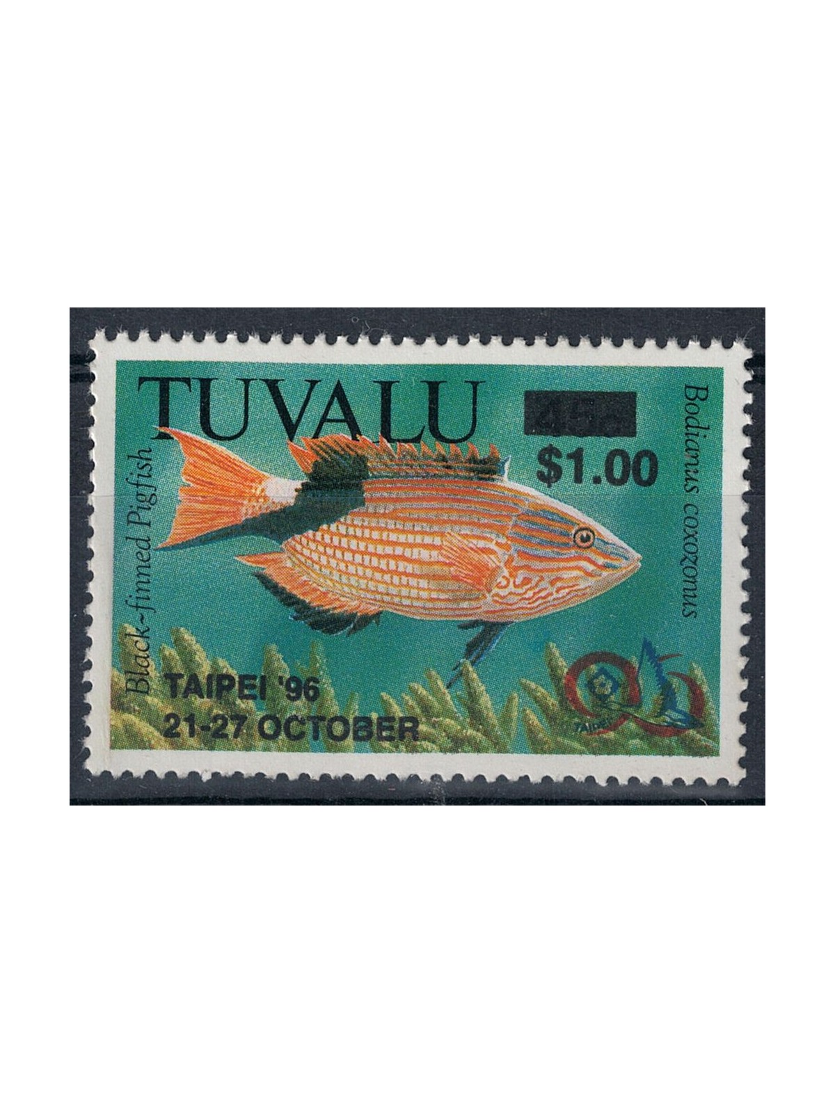 TUVALU 1996 Taipei 96, fish 1v MNH**