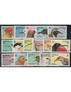TUVALU 1988 Serie ordinaria, uccelli 16v MNH**
