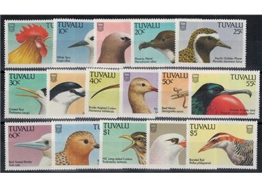 TUVALU 1988 Ordinary set, birds 16v MNH**