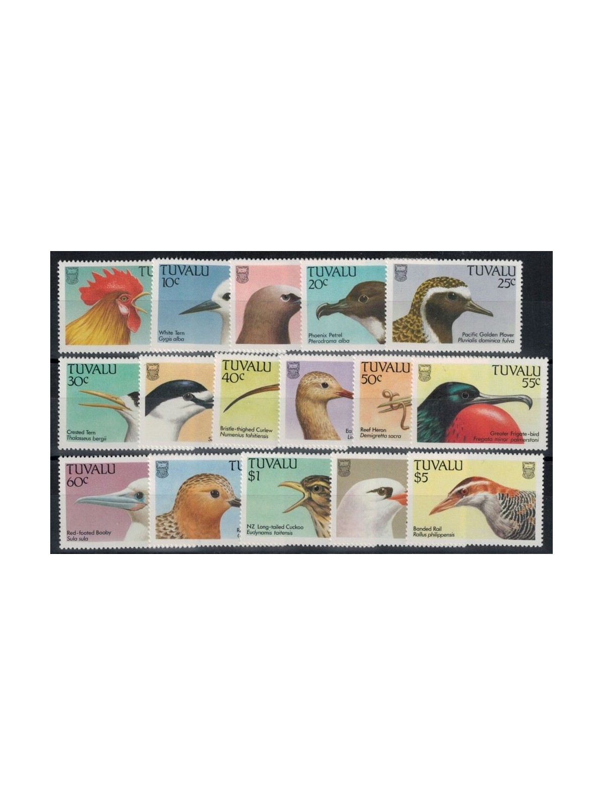 TUVALU 1988 Ordinary set, birds 16v MNH**