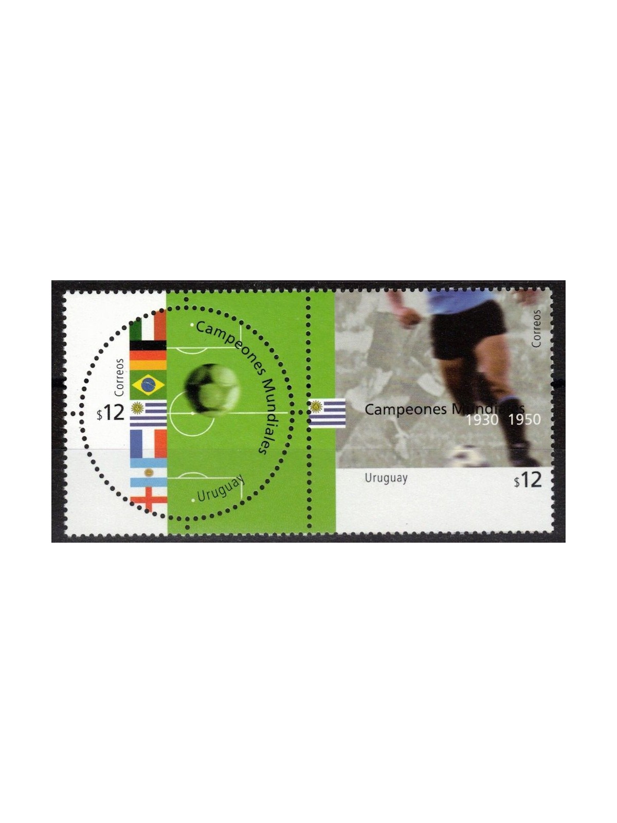 URUGUAY 2002 Football World Cup 2v MNH**