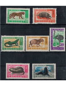 URUGUAY 1970/71 Animals 7 v
