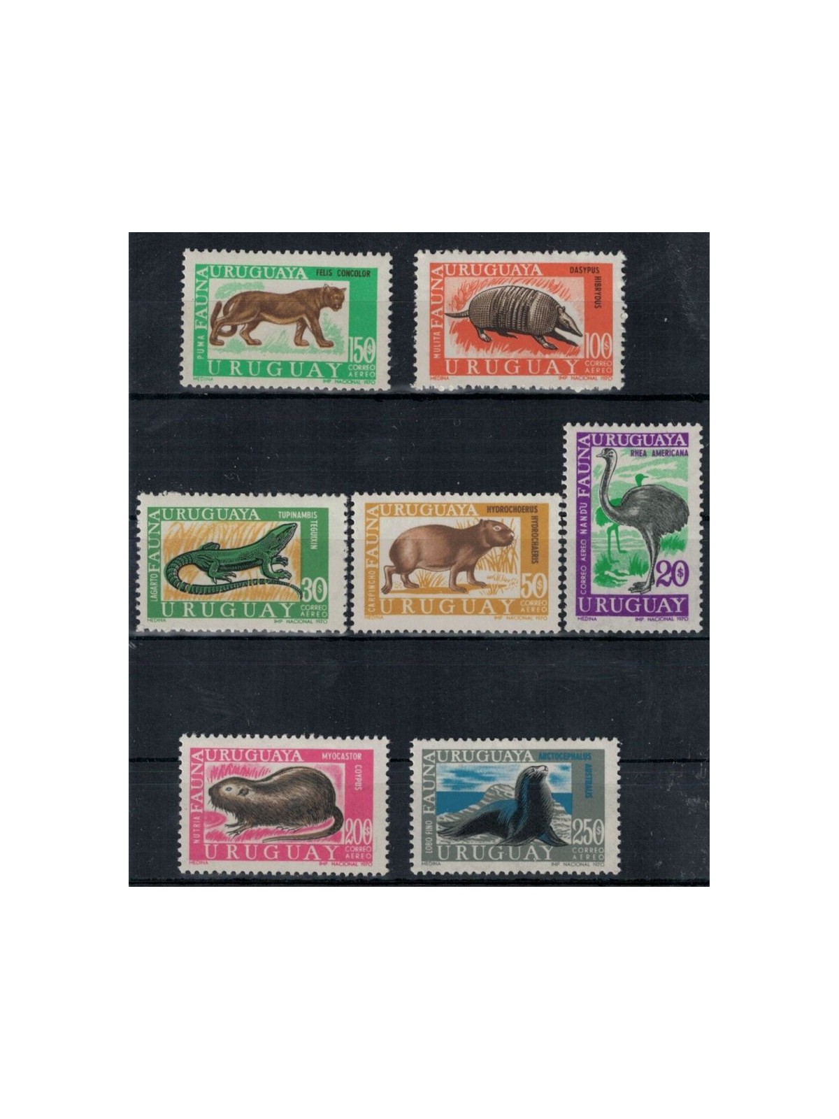 URUGUAY 1970/71 Animals 7 v