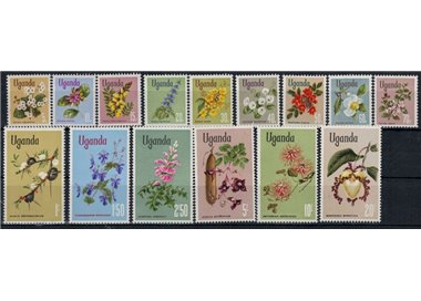 UGANDA 1969 Ordinary series, flowers 15v MNH**