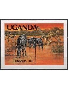 UGANDA 1983 Zebra s/s