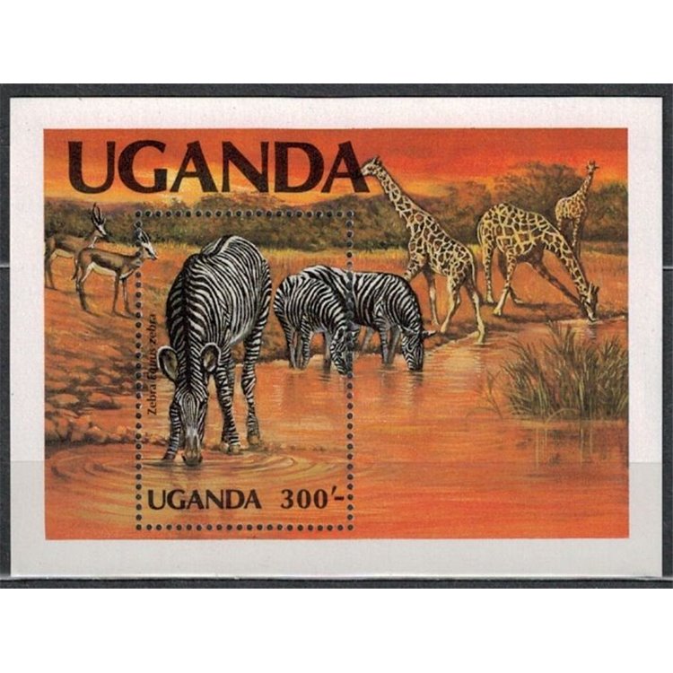 UGANDA 1983 Zebra s/s