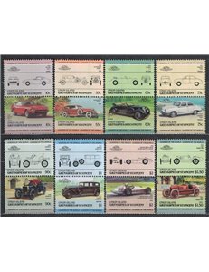UNION ISLAND 1985 Automobili 16v MNH**