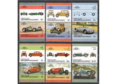 UNION ISLAND 1986 Cars 12v MNH**
