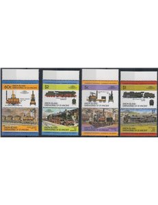 UNION ISLAND 1984 Locomotives, trains 8v MNH**