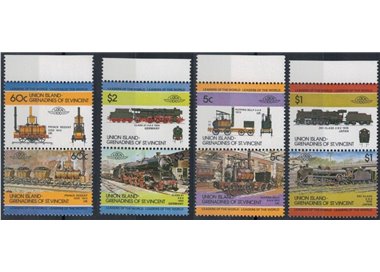 UNION ISLAND 1984 Locomotive, treni 8v MNH**