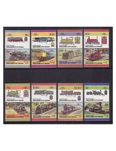 UNION ISLAND 1986 Treni, locomotive 16v MNH**