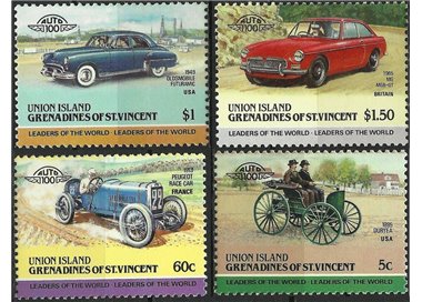 UNION ISLAND 1985 Cars 8v MNH**
