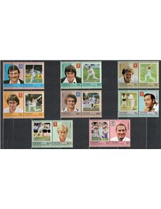 UNION ISLAND 1984 Cricket 16v MNH**
