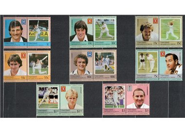 UNION ISLAND 1984 Cricket 16v MNH**