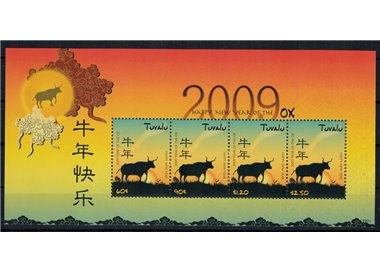 TUVALU 2009 Year of the ox 4v MNH**