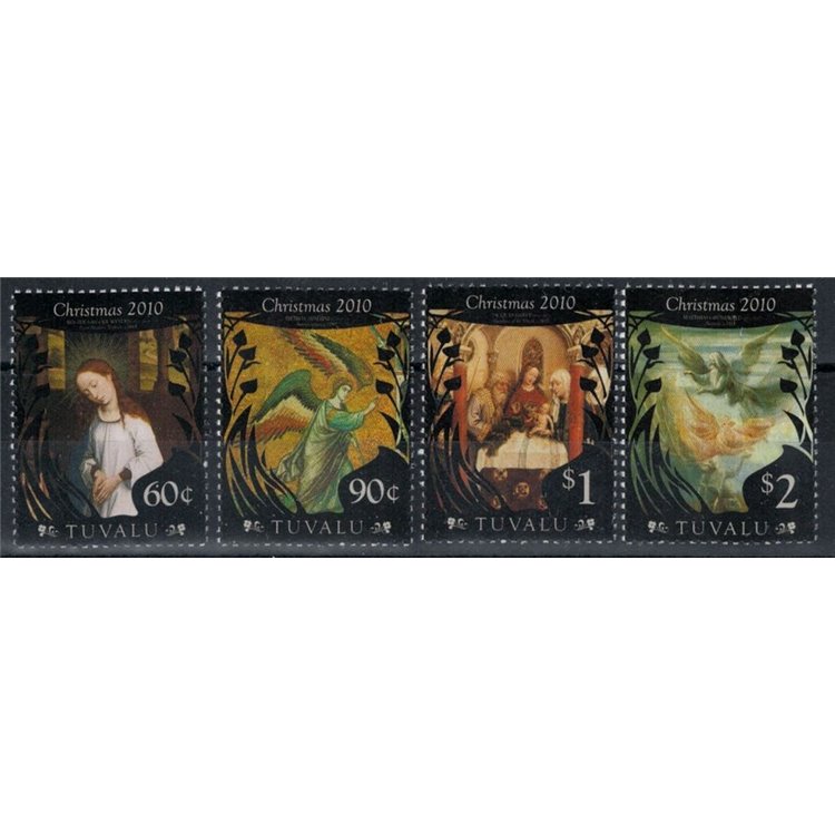 TUVALU 2010 Christmas, paintings 4v MNH**