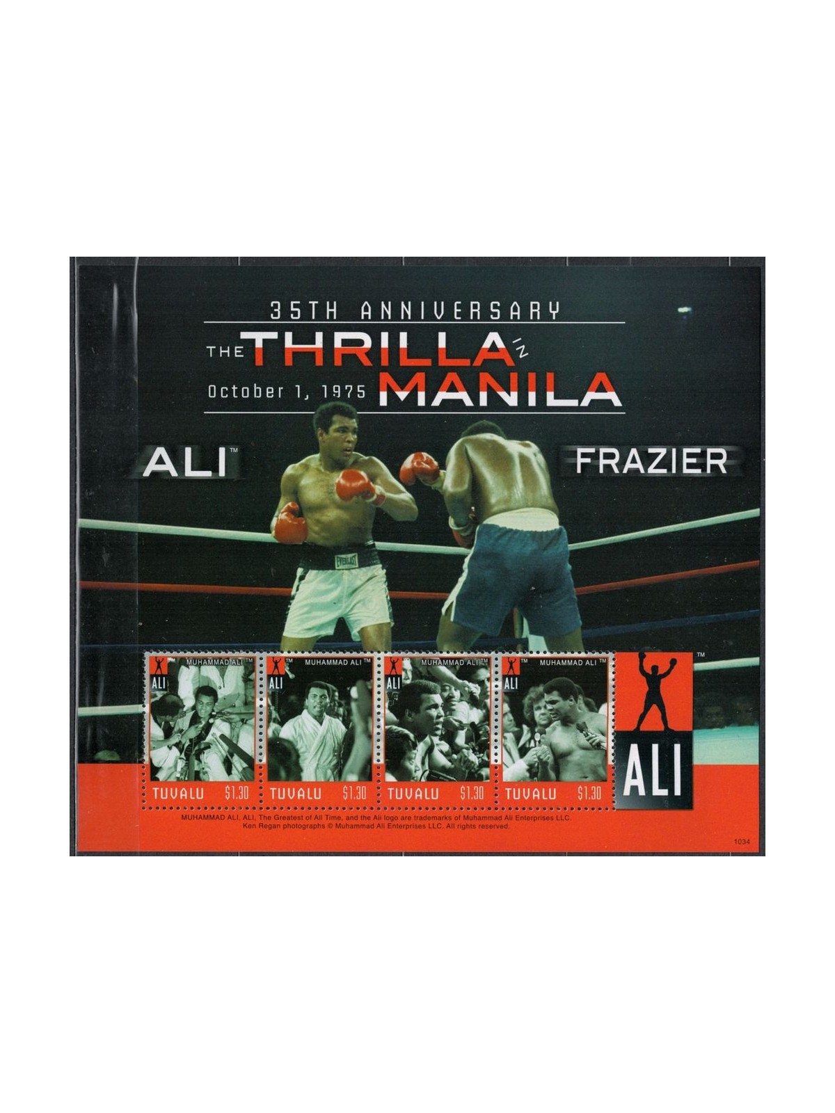 TUVALU 2010 Thrilla in Manila (Ali-Frazier) 4v MNH**