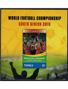 TUVALU 2010 World Cup Football 1 BF MNH**