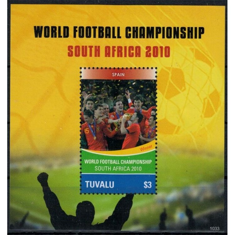 TUVALU 2010 World Cup Football 1 BF MNH**