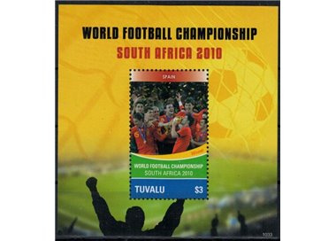 TUVALU 2010 World Cup Football 1 s/s MNH**
