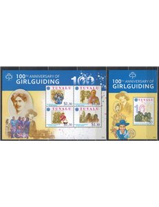 TUVALU 2010 Girlguiding 4v + 1 BF MNH**