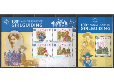 TUVALU 2010 Girlguiding 4v + 1 s/s MNH**