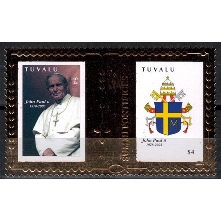 TUVALU 2010 Pope John Paul II 1 BF MNH**