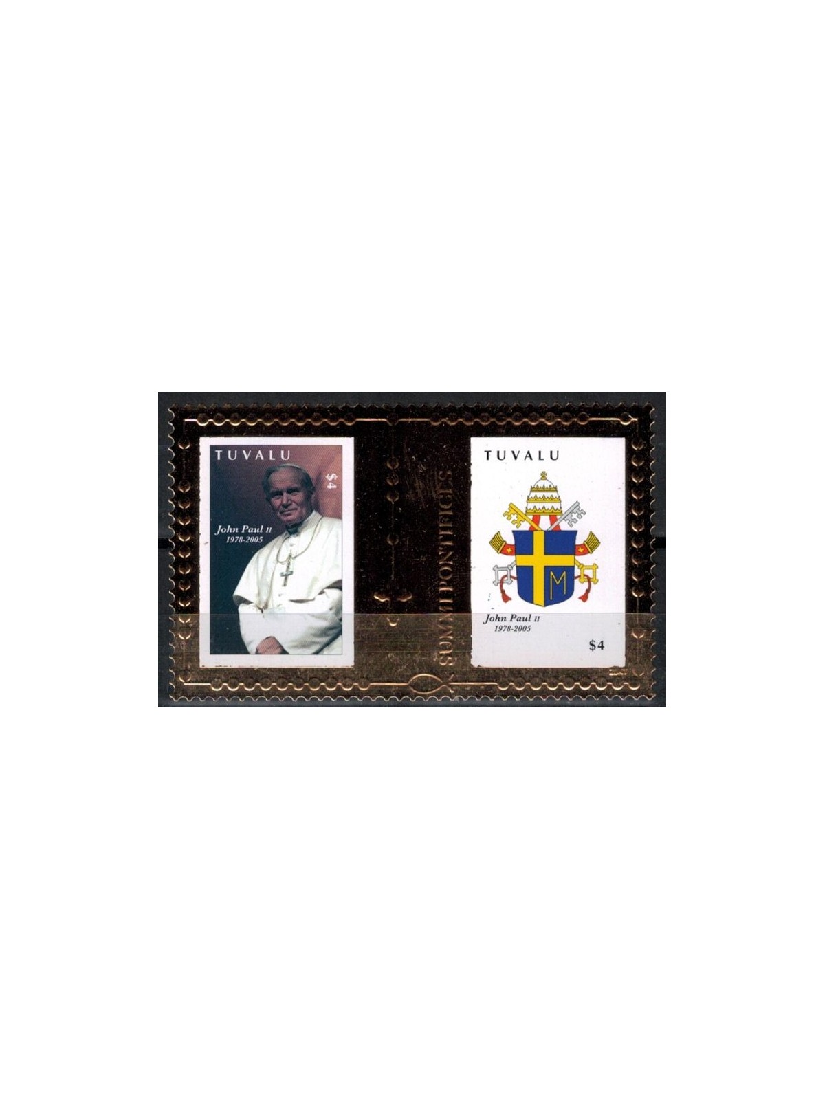 TUVALU 2010 Pope John Paul II 1 BF MNH**