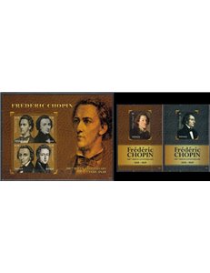 TUVALU 2010 Frederic Chopin 4v + 2 BF MNH**