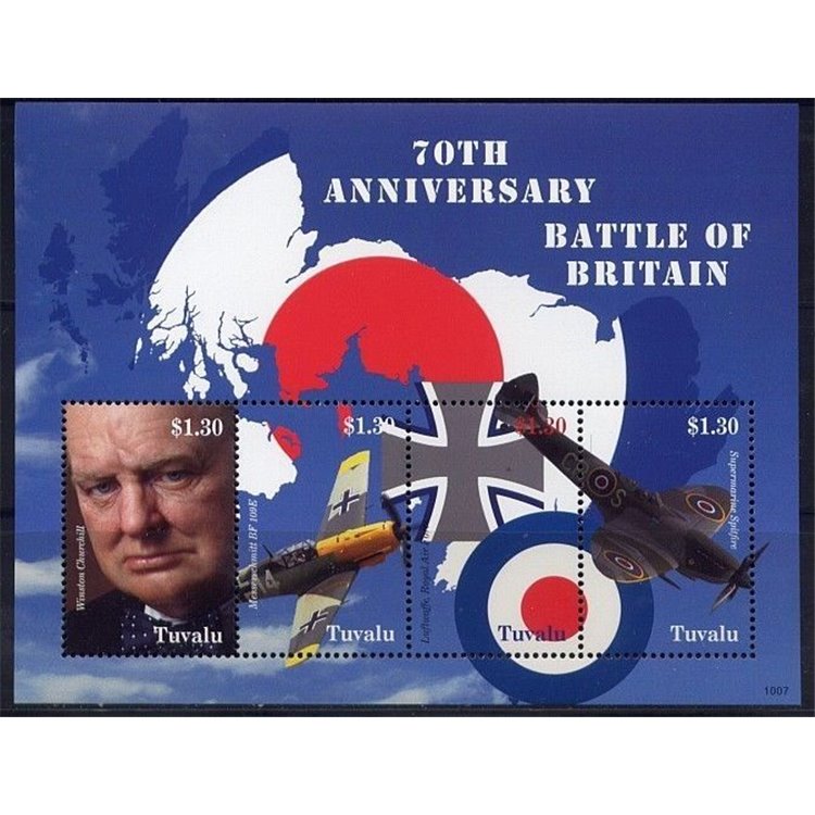 TUVALU 2010 Battle of Britain 4v MNH**
