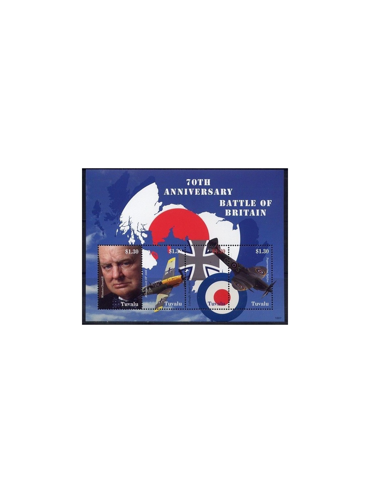 TUVALU 2010 Battle of Britain 4v MNH**