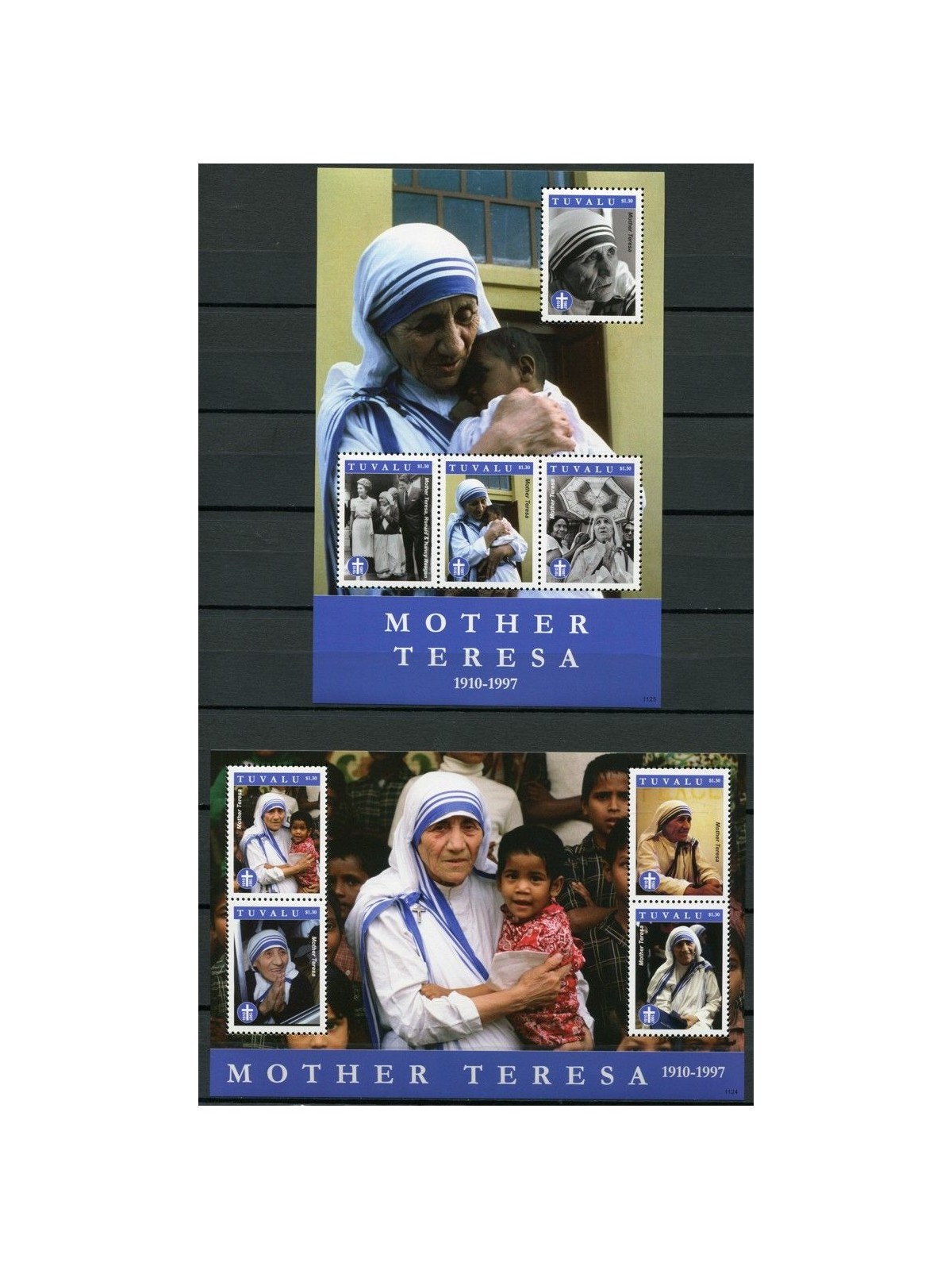 TUVALU 2011 Mother Teresa 8v MNH**
