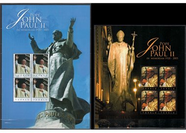 TUVALU 2010 Pope John Paul II 8v MNH**