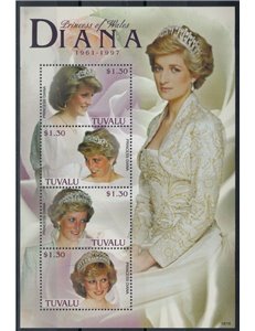 TUVALU 2008 Princess Diana 4v MNH**