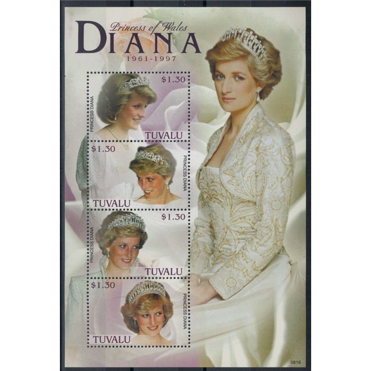 TUVALU 2008 Princess Diana 4v MNH**
