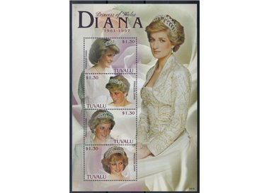 TUVALU 2008 Princess Diana 4v MNH**