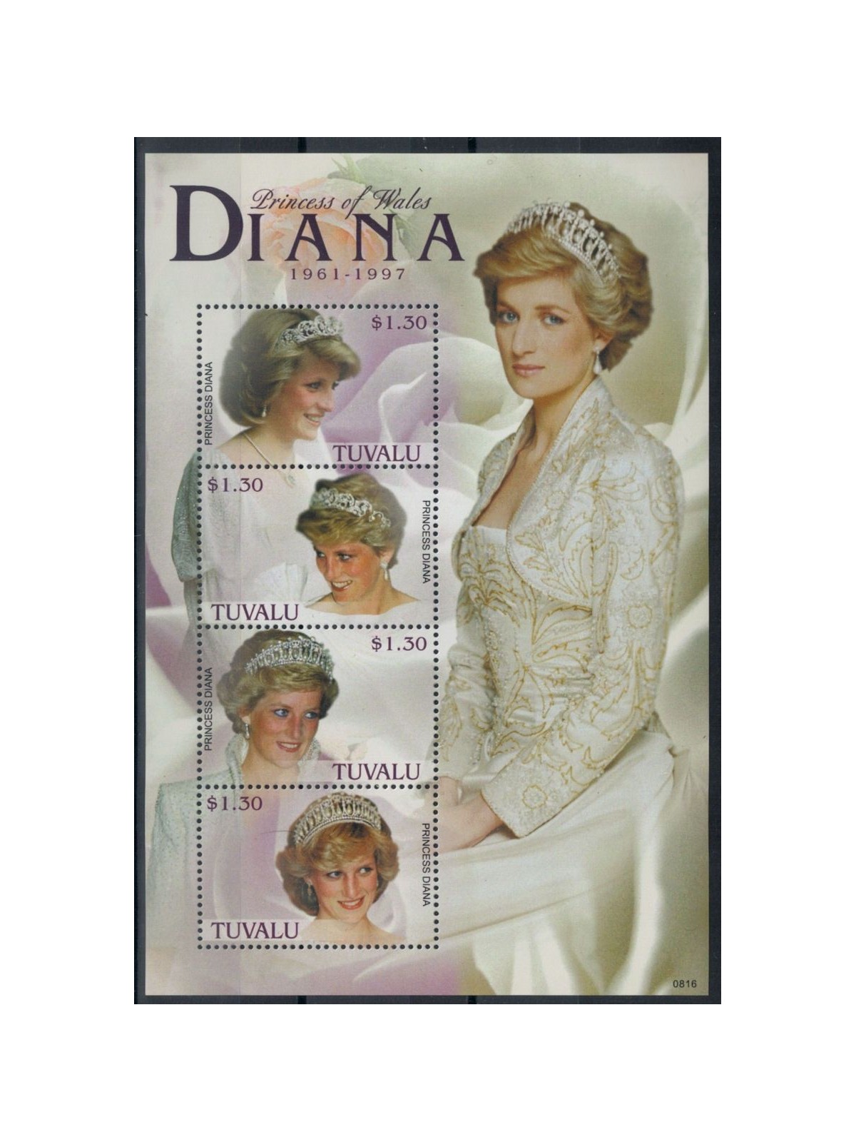 TUVALU 2008 Princess Diana 4v MNH**