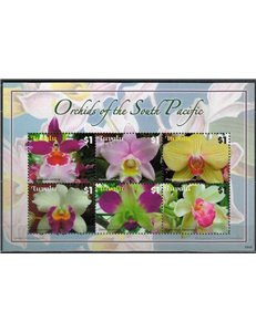 TUVALU 2008 Orchids 6v MNH**