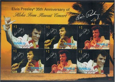 TUVALU 2008 Elvis Presley, Aloha from Hawaii concert 6v MNH**