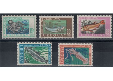 URUGUAY 1968 Marine fauna, fish 5v MNH**